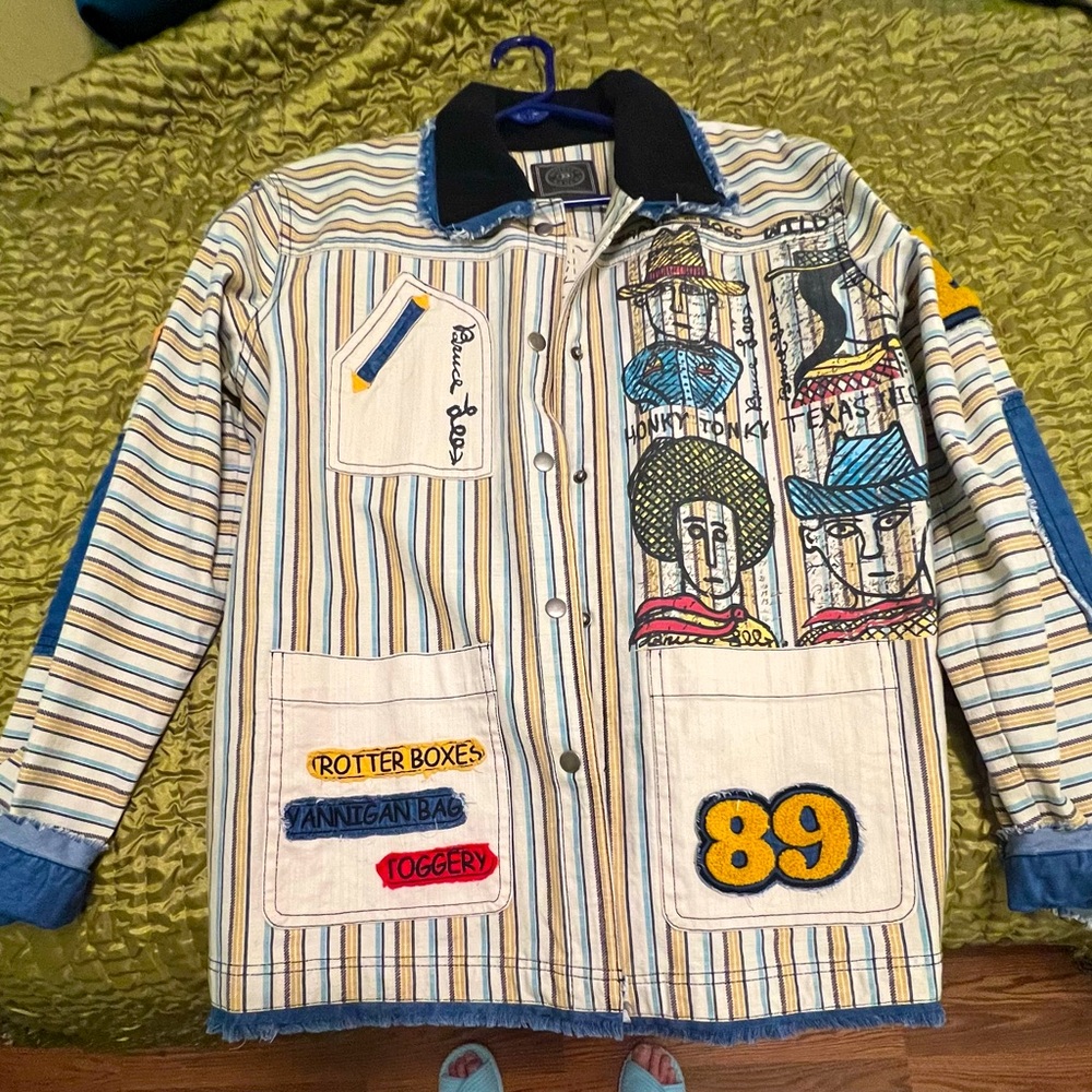 Double D denim jacket with fun design